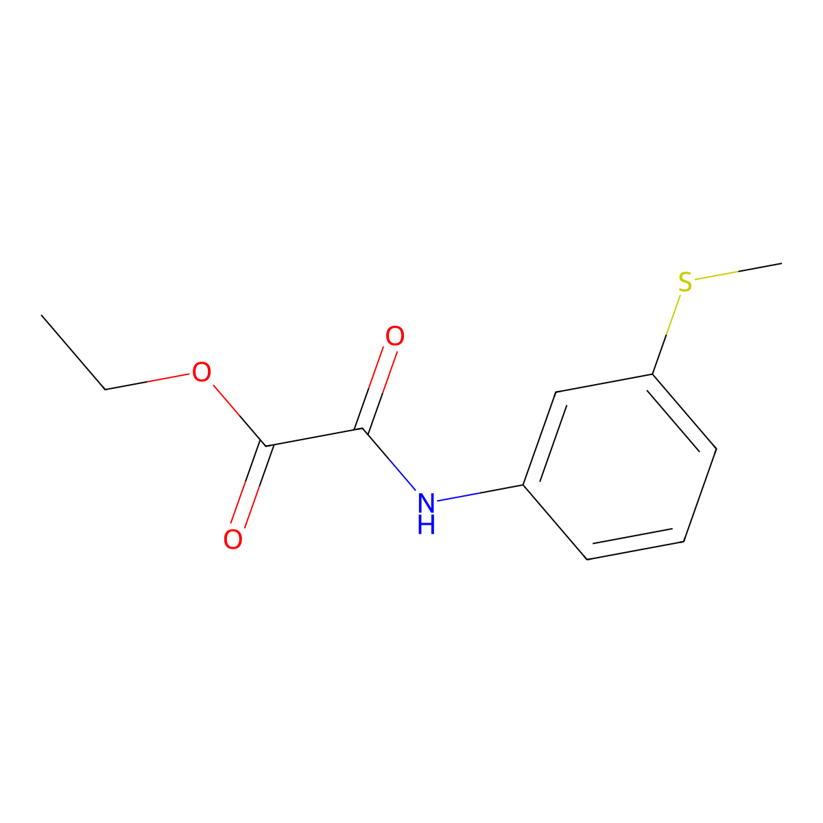 Ethyl 2-[3-(methylthio)anilino]-2-oxoacetate molecular structure, CAS 63170-23-0