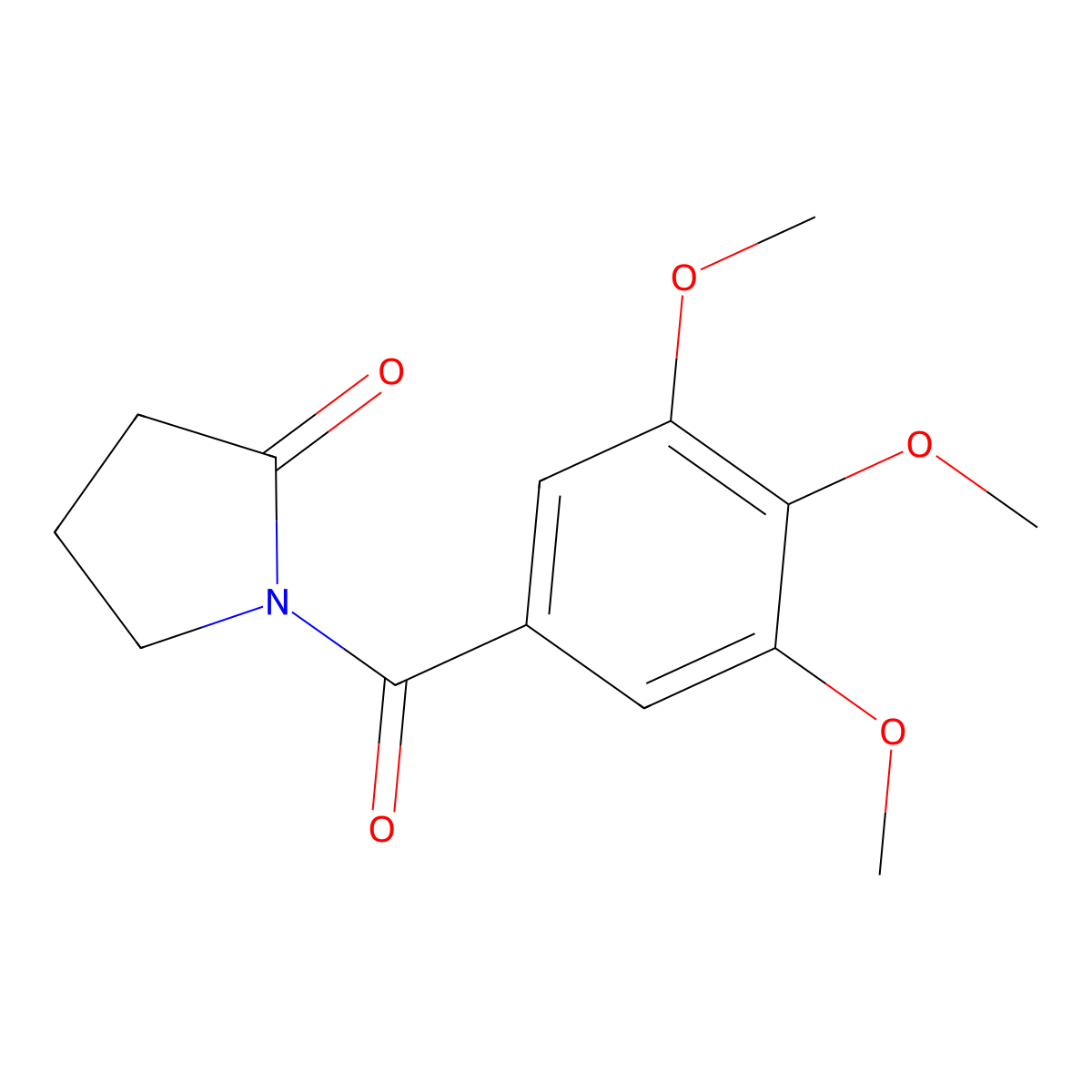 1-(3,4,5-Trimethoxybenzoyl)pyrrolidin-2-one molecular structure, CAS 63170-48-9