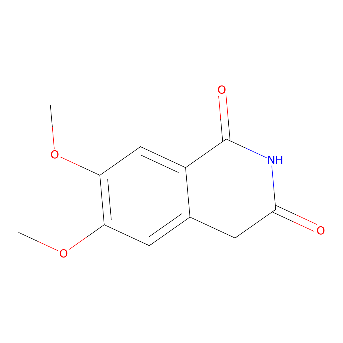 6,7-Dimethoxyisoquinoline-1,3(2H,4H)-dione molecular structure, CAS 63177-14-0