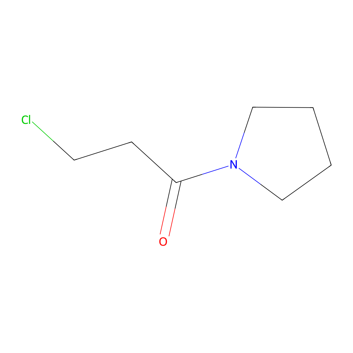 3-Chloro-1-(pyrrolidin-1-yl)propan-1-one molecular structure, CAS 63177-38-8