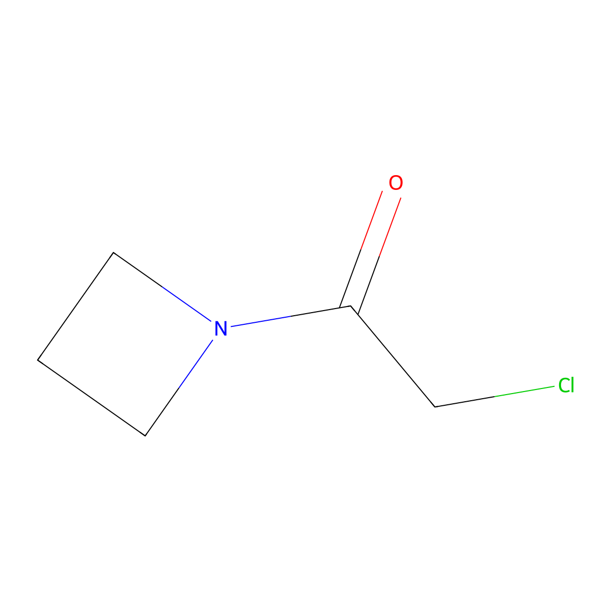 1-(Azetidin-1-yl)-2-chloroethan-1-one molecular structure, CAS 63177-41-3