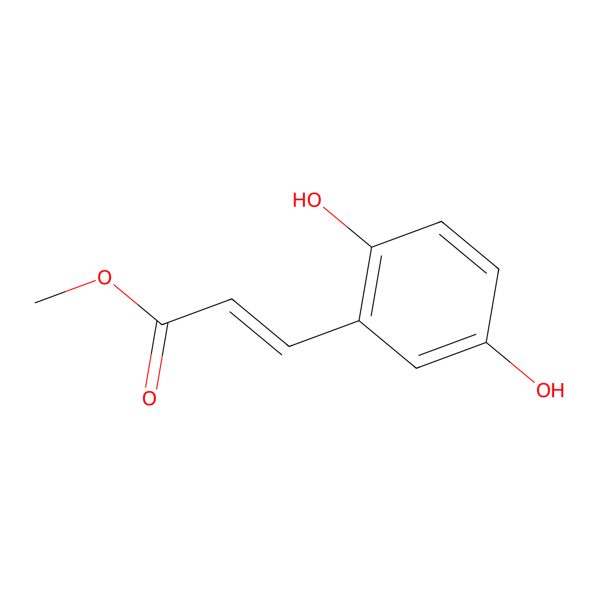 Methyl 2,5-dihydroxycinnamate molecular structure, CAS 63177-57-1
