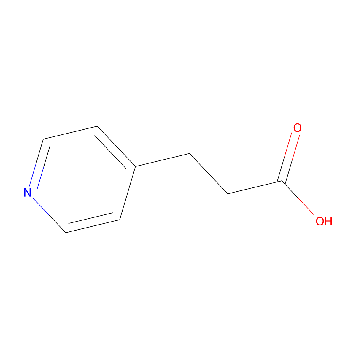 3-(Pyridin-4-yl)propanoic acid molecular structure, CAS 6318-43-0