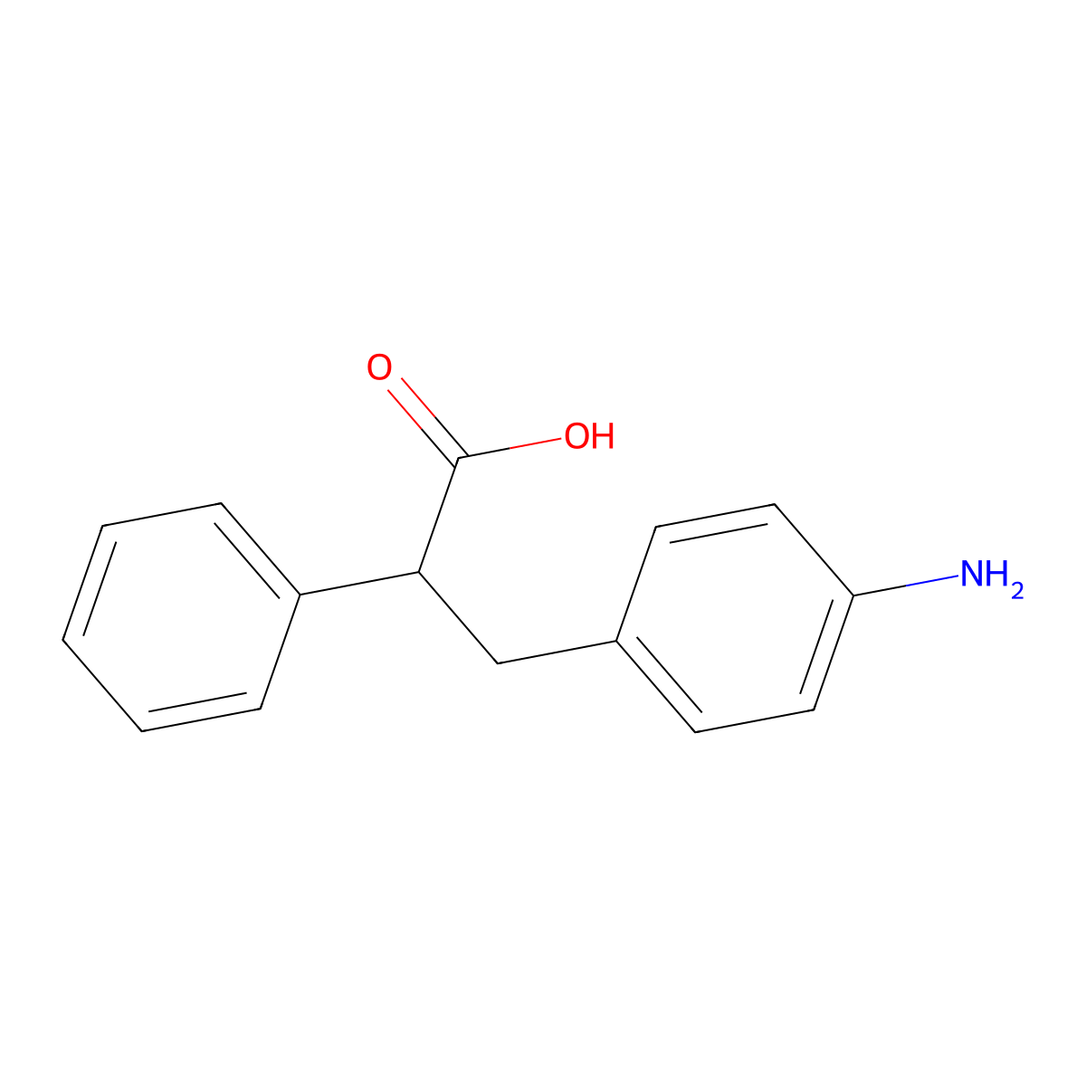 3-(4-Aminophenyl)-2-phenylpropanoic acid molecular structure, CAS 6318-46-3