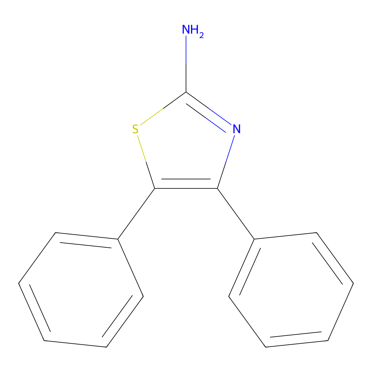 2-Amino-4,5-diphenylthiazole molecular structure, CAS 6318-74-7