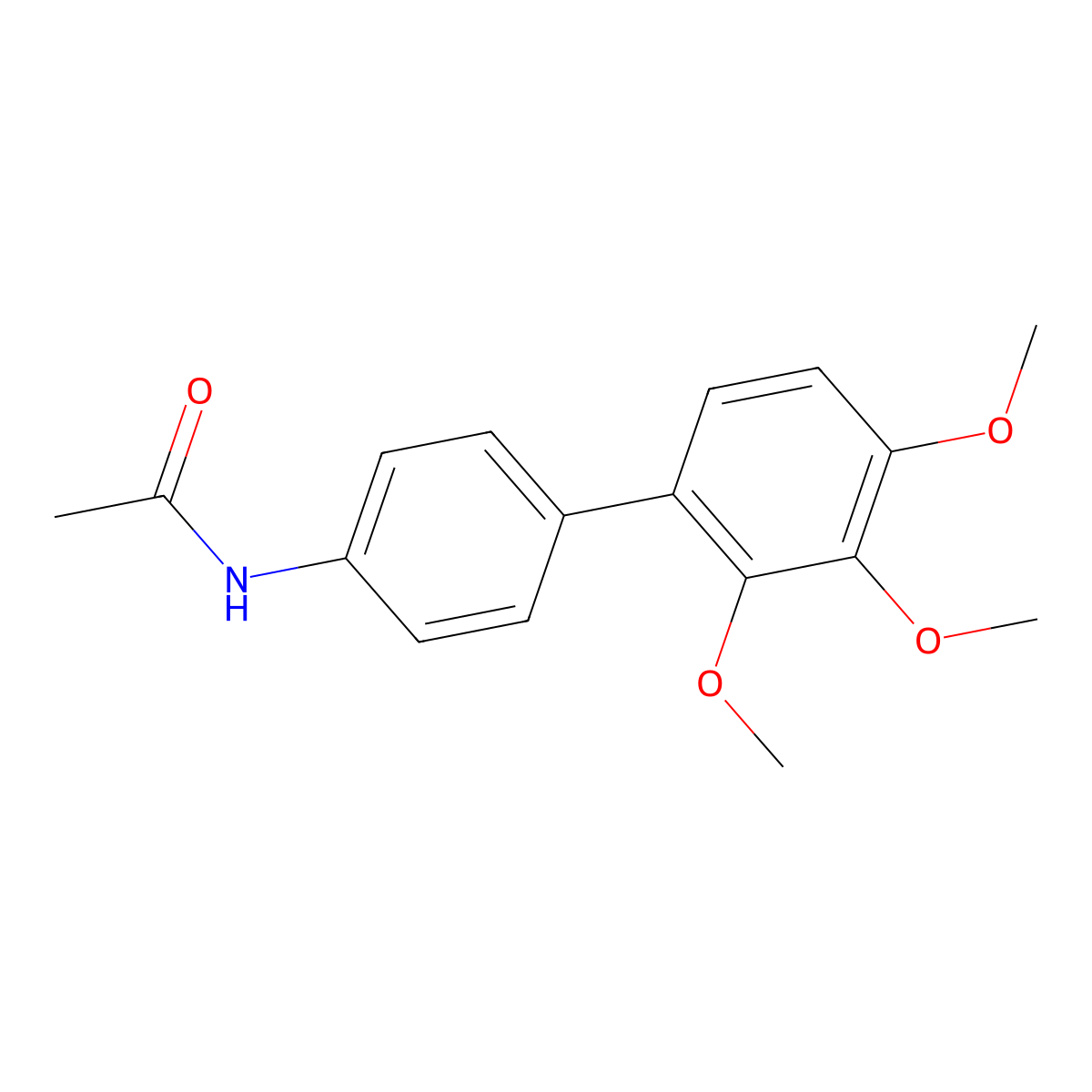 N-[4-(2,3,4-trimethoxyphenyl)phenyl]acetamide molecular structure, CAS 6318-81-6