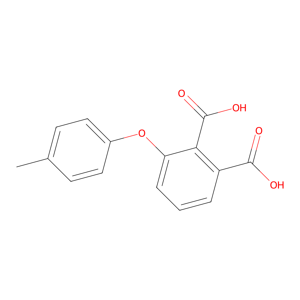 3-(4-Methylphenoxy)benzene-1,2-dicarboxylic acid molecular structure, CAS 63181-80-6