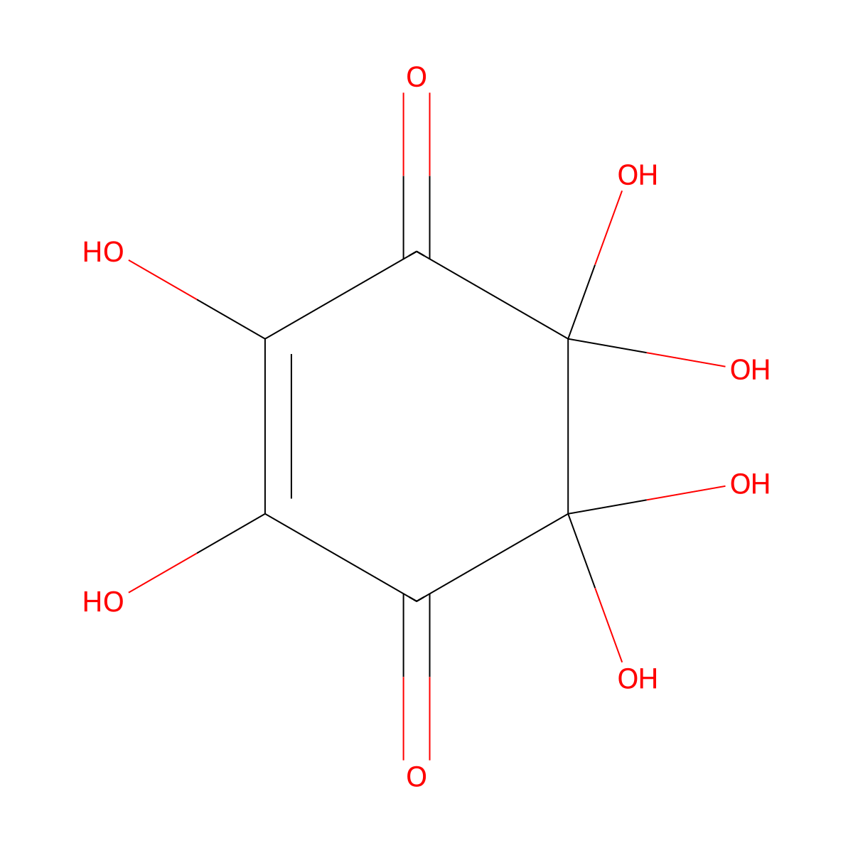 2,3,5,5,6,6-Hexahydroxycyclohex-2-ene-1,4-dione molecular structure, CAS 63183-44-8