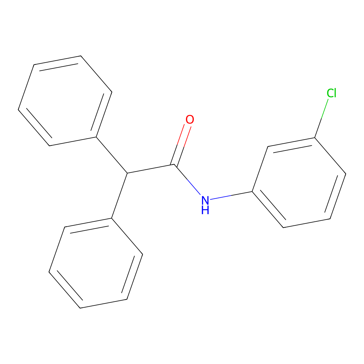 N-(3-chlorophenyl)-2,2-diphenylacetamide molecular structure, CAS 63184-07-6