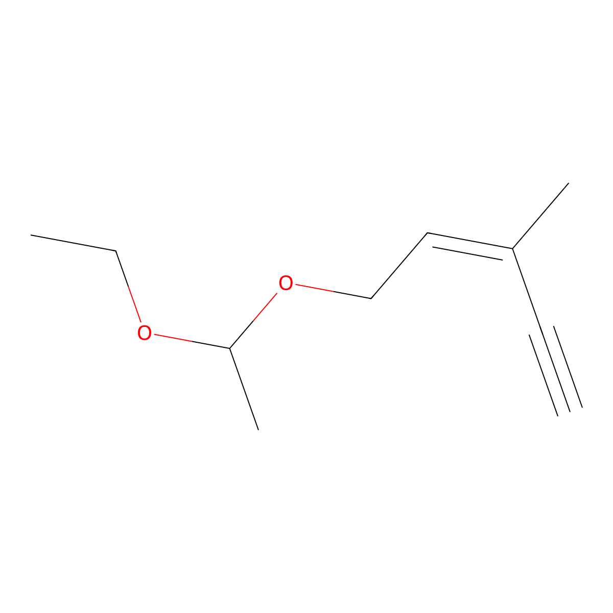 5-(1-Ethoxyethoxy)-3-methylpent-3-en-1-yne molecular structure, CAS 63184-82-7