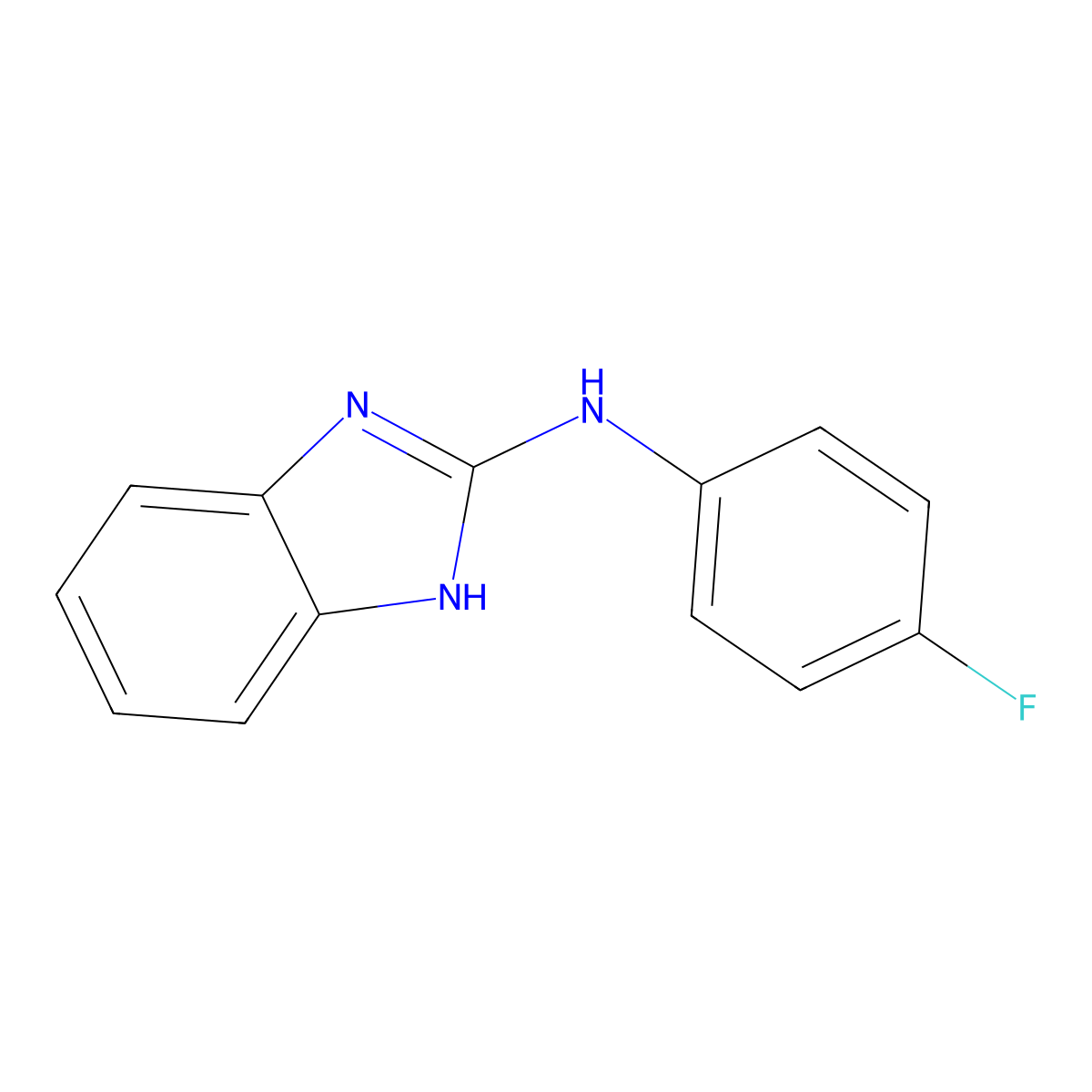 N-(Benzimidazol-2-yl)-4-fluoroaniline molecular structure, CAS 631843-21-5