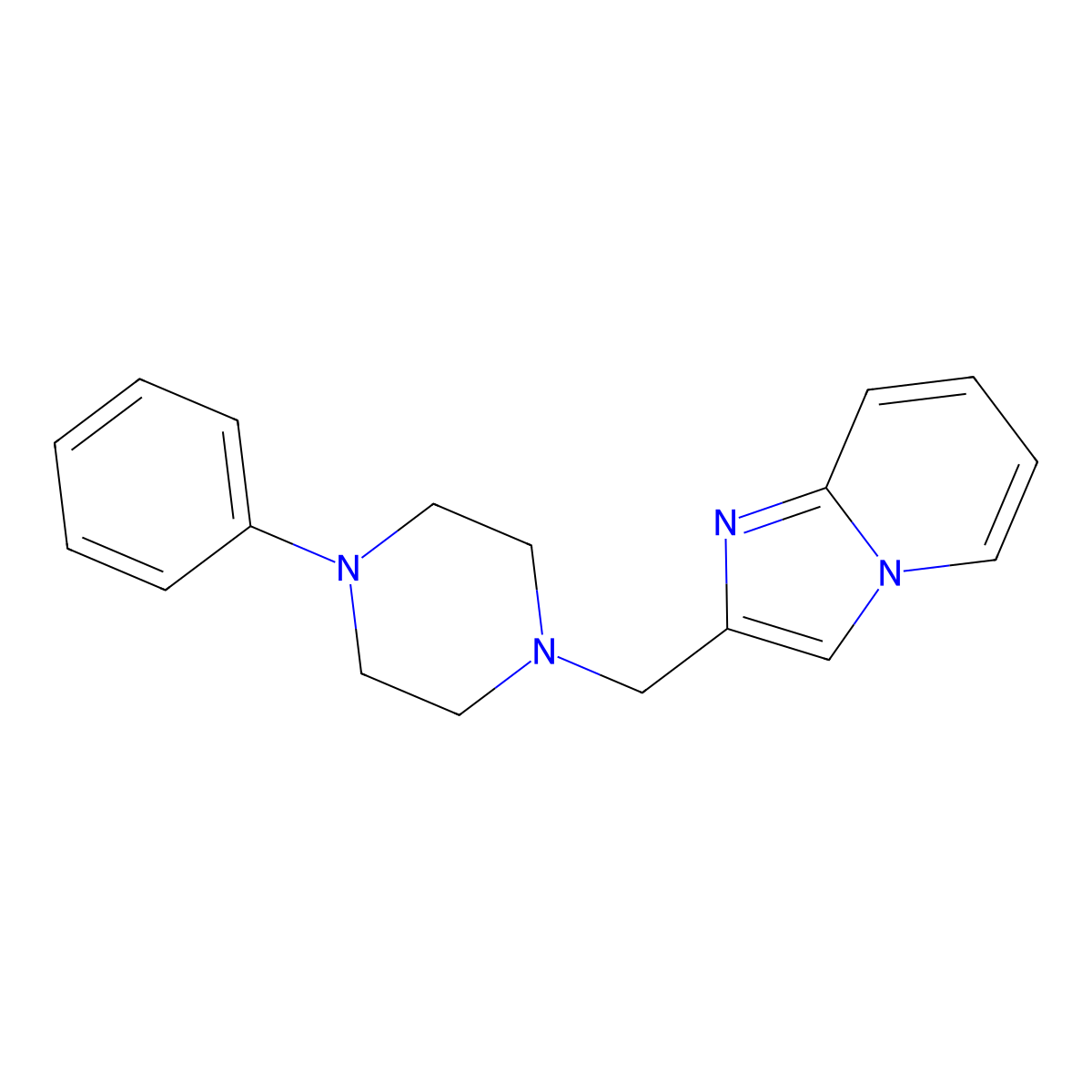 2-[(4-Phenylpiperazin-1-yl)methyl]imidazo[1,2-a]pyridine molecular structure, CAS 631855-78-2