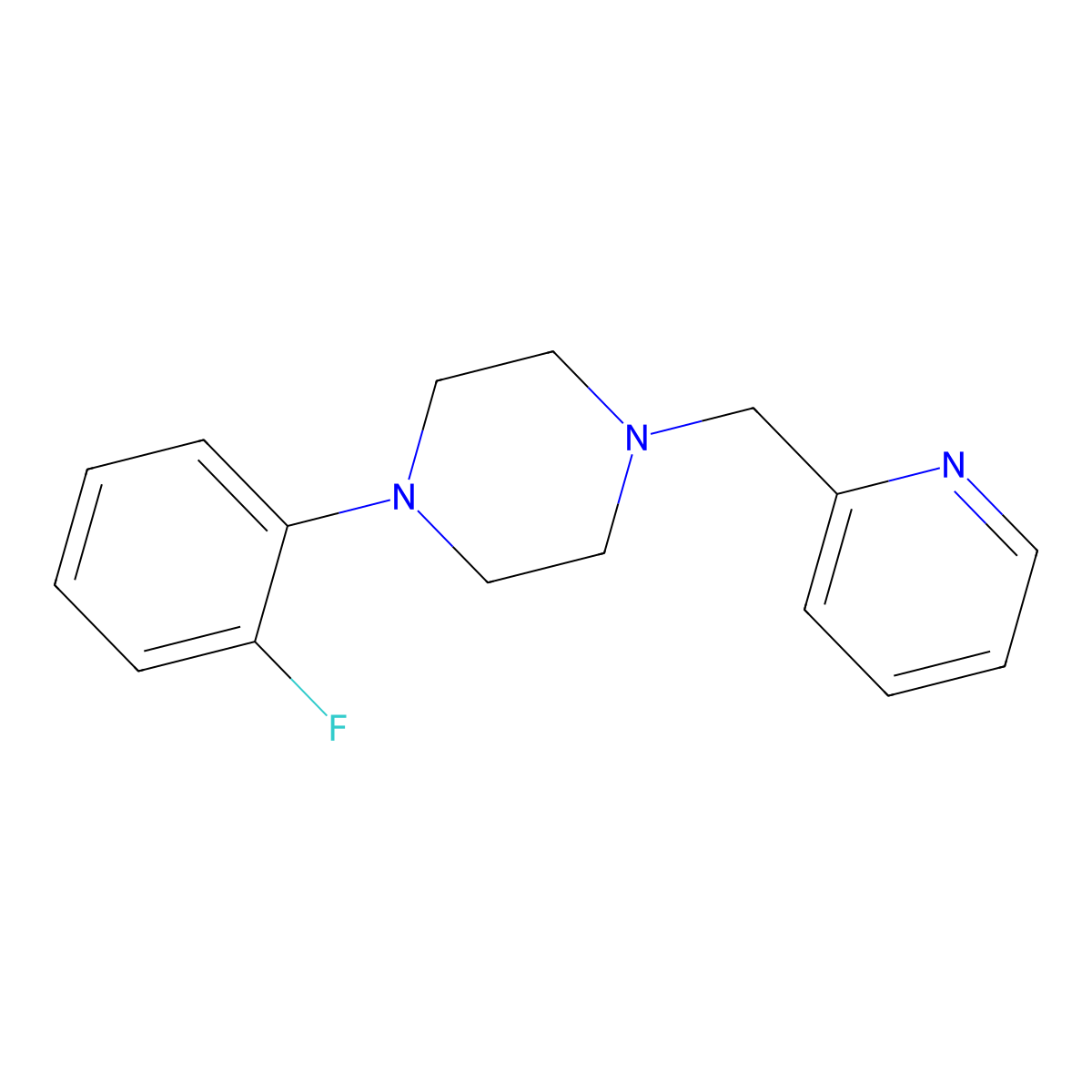 1-(2-Fluorophenyl)-4-(pyridin-2-ylmethyl)piperazine molecular structure, CAS 631858-18-9