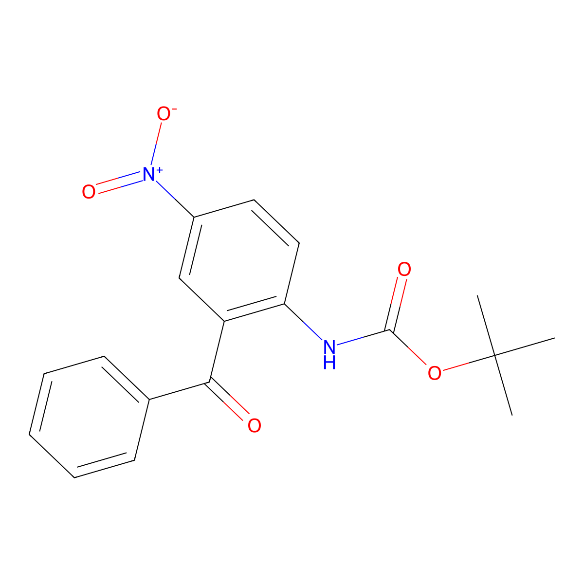 tert-butyl N-(2-benzoyl-4-nitrophenyl)carbamate molecular structure, CAS 631861-10-4