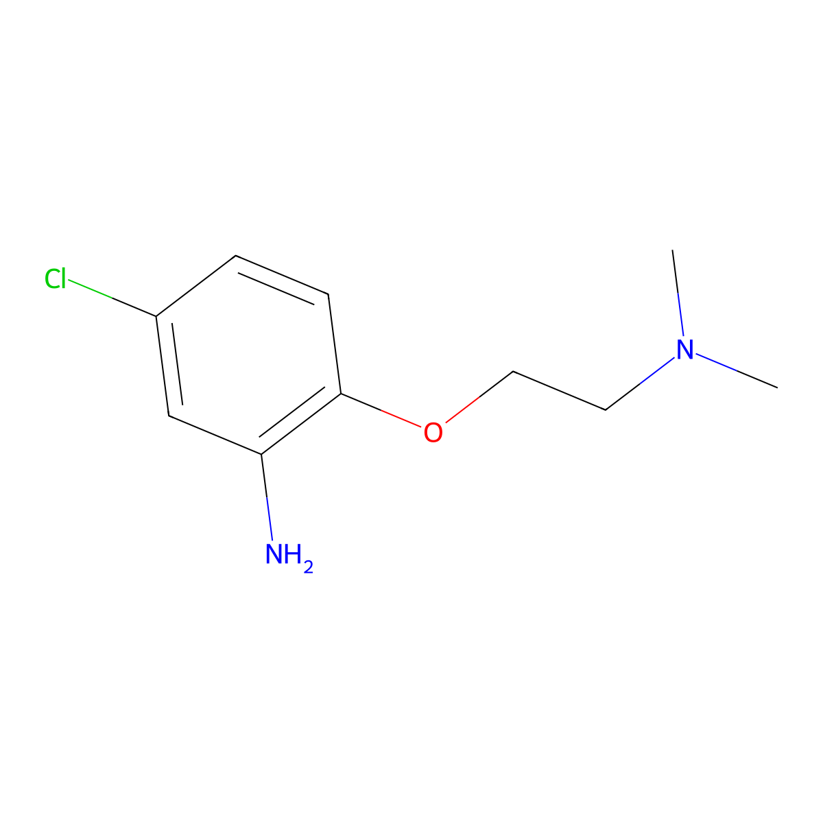 N-[2-(2-Amino-4-chlorophenoxy)ethyl]-N,N-dimethylamine molecular structure, CAS 631862-75-4