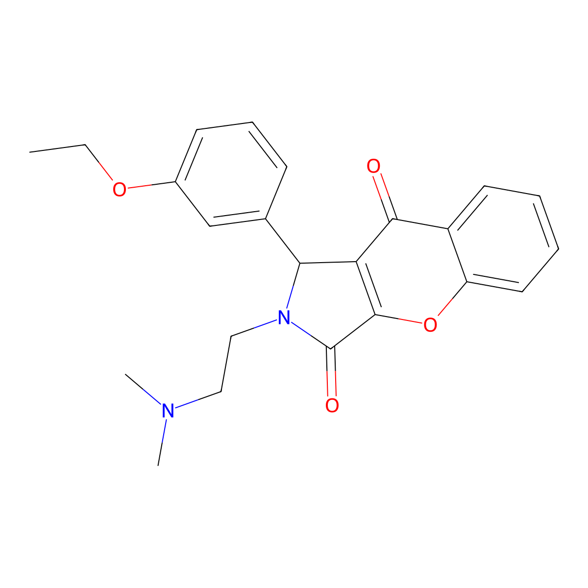 2-(2-(Dimethylamino)ethyl)-1-(3-ethoxyphenyl)-1,2-dihydrochromeno[2,3-c]pyrrole-3,9-dione molecular structure, CAS 631866-72-3