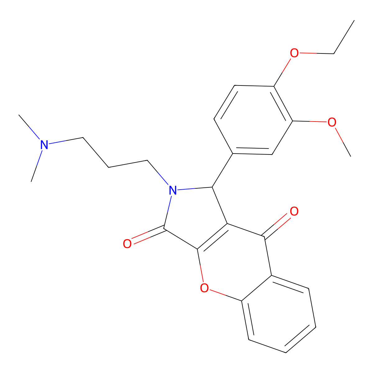 2-(3-(Dimethylamino)propyl)-1-(4-ethoxy-3-methoxyphenyl)-1,2-dihydrochromeno[2,3-c]pyrrole-3,9-dione molecular structure, CAS 631868-13-8