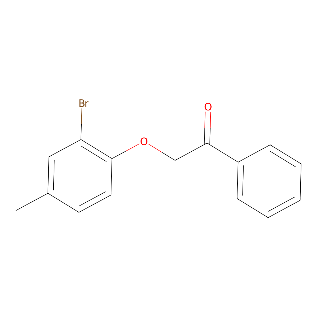 2-(2-Bromo-4-methylphenoxy)acetophenone molecular structure, CAS 63188-78-3