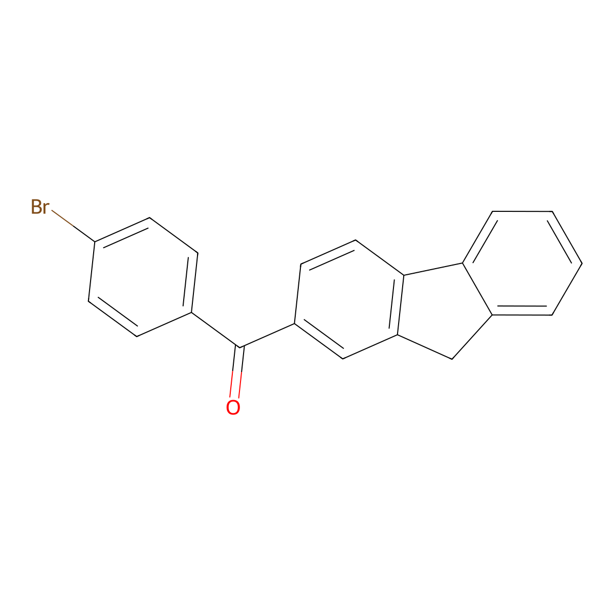 (4-bromophenyl)(9H-fluoren-2-yl)methanone molecular structure, CAS 63189-18-4