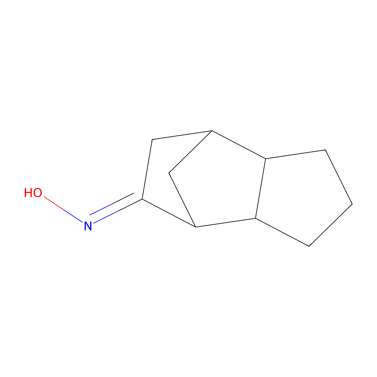 N-[(8E)-tricyclo[5.2.1.0^{2,6}]decan-8-ylidene]hydroxylamine molecular structure, CAS 6319-15-9
