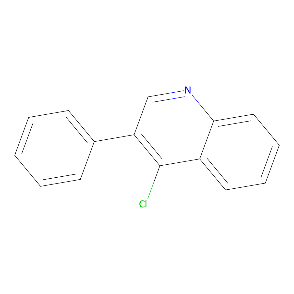4-Chloro-3-phenylquinoline molecular structure, CAS 6319-32-0