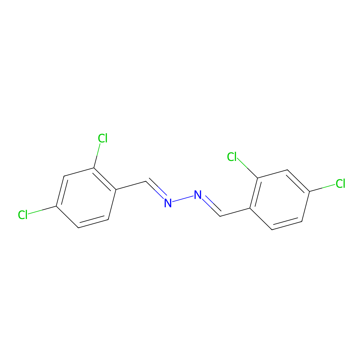 1-(2,4-dichlorophenyl)-N-[(2,4-dichlorophenyl)methylideneamino]methanimine molecular structure, CAS 6319-33-1