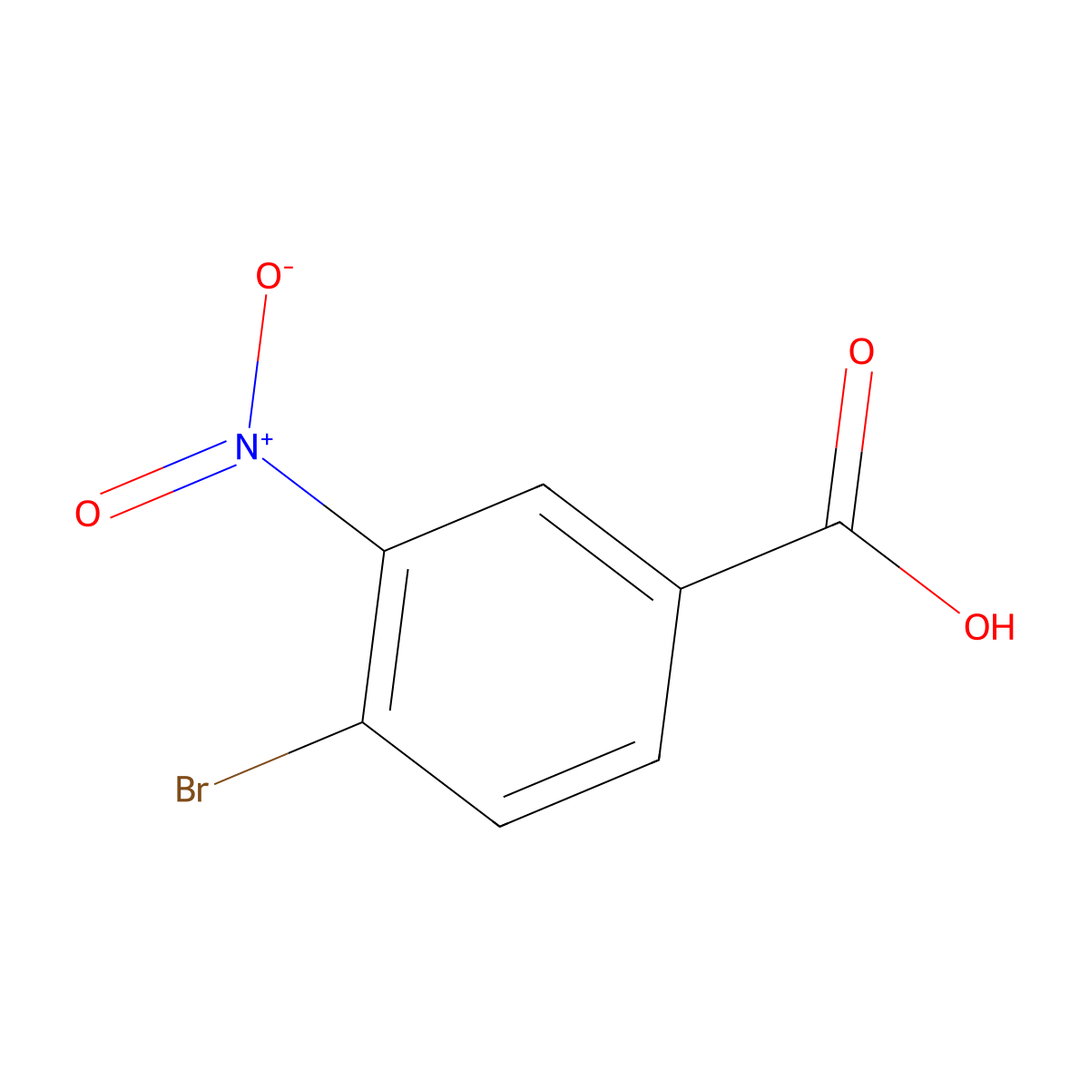 4-Bromo-3-nitrobenzoic acid molecular structure, CAS 6319-40-0
