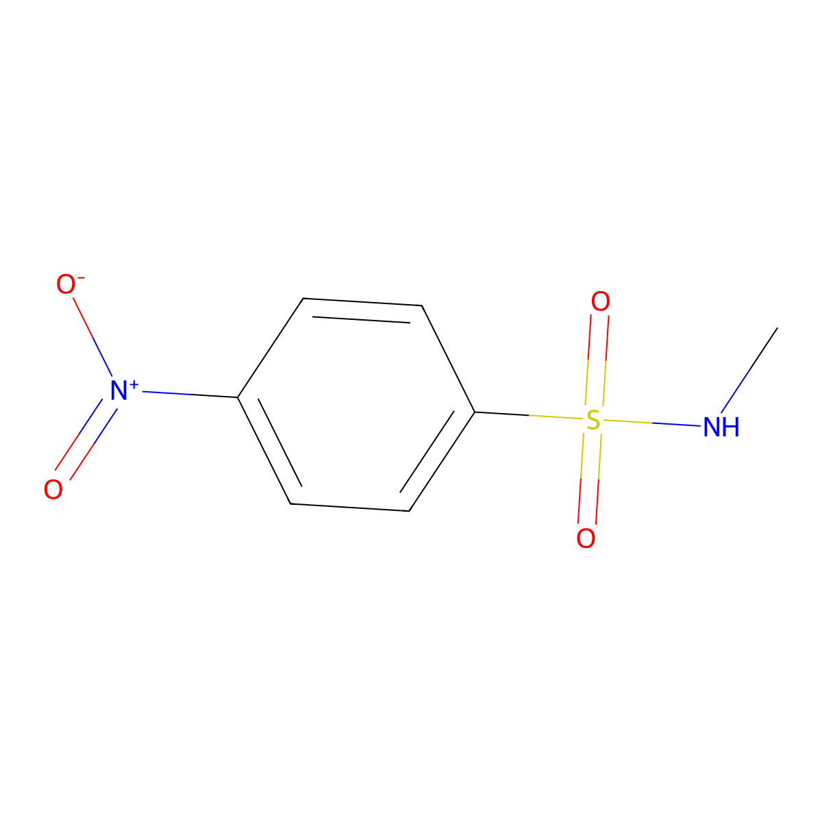 N-Methyl-4-nitrobenzenesulfonamide molecular structure, CAS 6319-45-5