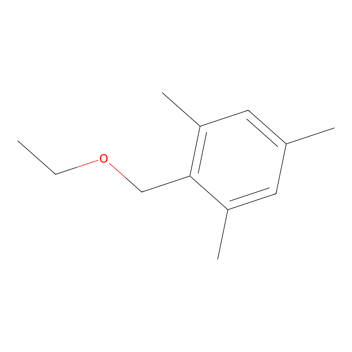 2-(Ethoxymethyl)-1,3,5-trimethylbenzene molecular structure, CAS 6319-71-7