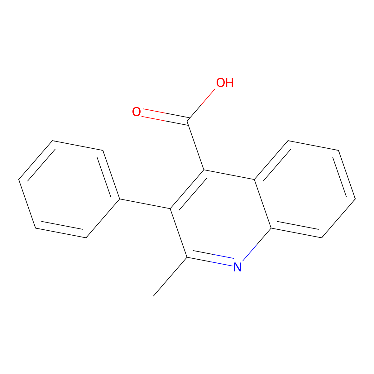 2-Methyl-3-phenylquinoline-4-carboxylic acid molecular structure, CAS 6319-87-5