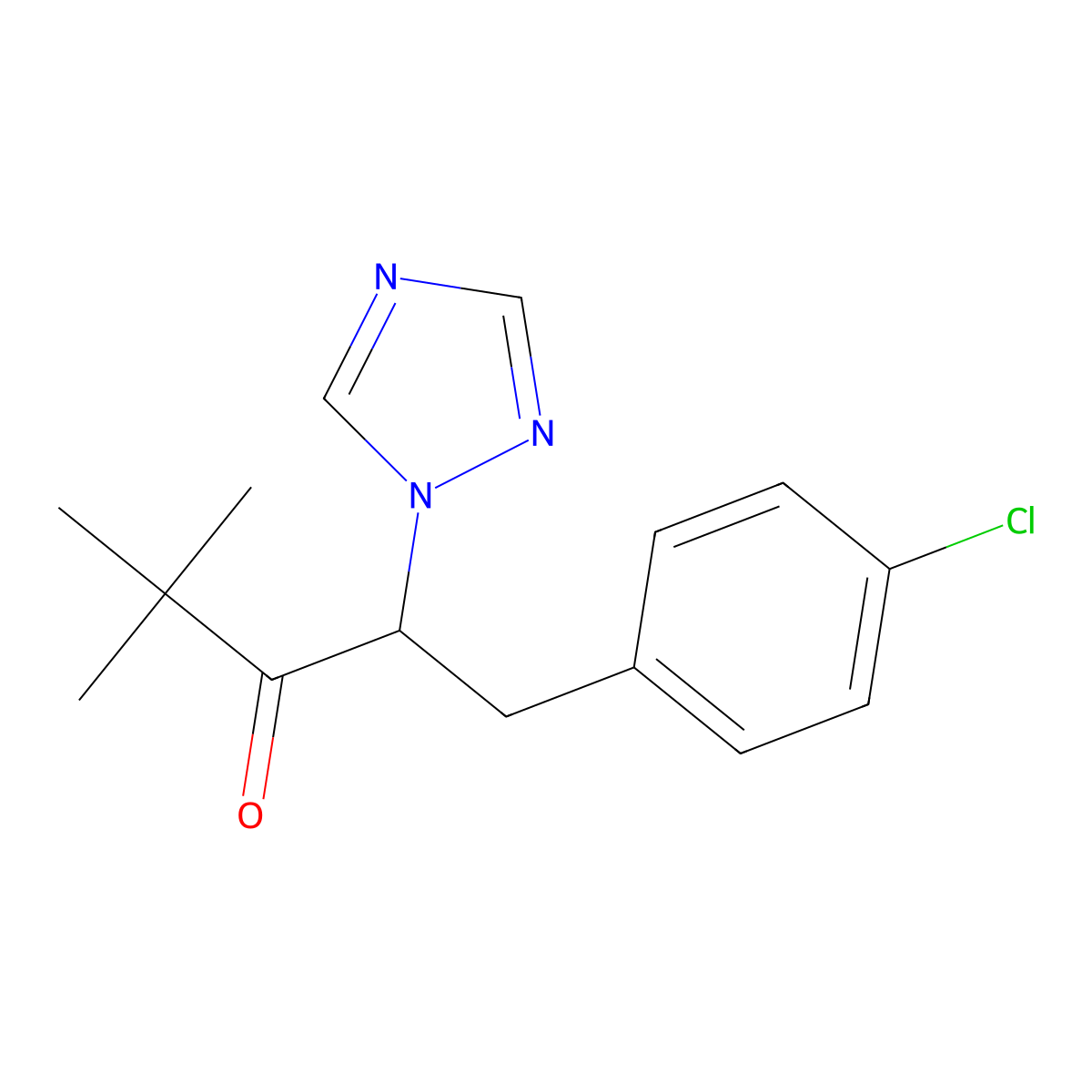 1-(4-Chloro-phenyl)-4,4-dimethyl-2-[1,2,4]triazol-1-yl-pentan-3-one molecular structure, CAS 63190-87-4