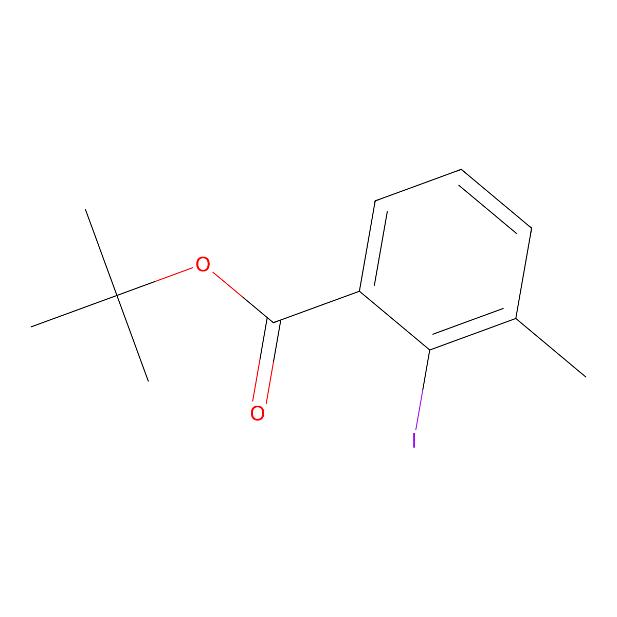 Tert-butyl 2-iodo-3-methylbenzoate molecular structure, CAS 631909-04-1