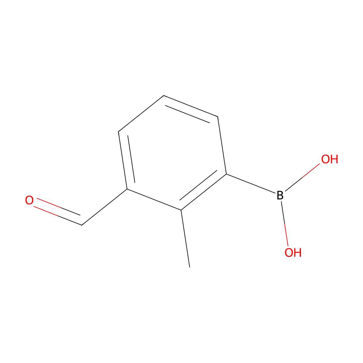 3-Formyl-2-methylphenylboronic acid molecular structure, CAS 631909-10-9