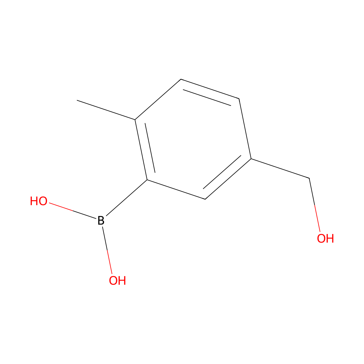 (5-(Hydroxymethyl)-2-methylphenyl)boronic acid molecular structure, CAS 631909-12-1