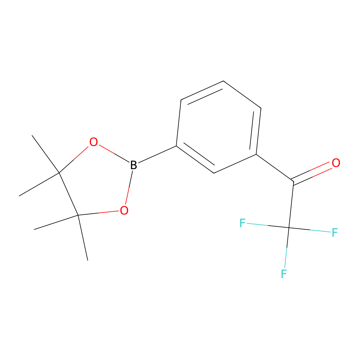 2,2,2-Trifluoro-1-(3-(4,4,5,5-tetramethyl-1,3,2-dioxaborolan-2-yl)phenyl)ethanone molecular structure, CAS 631909-42-7