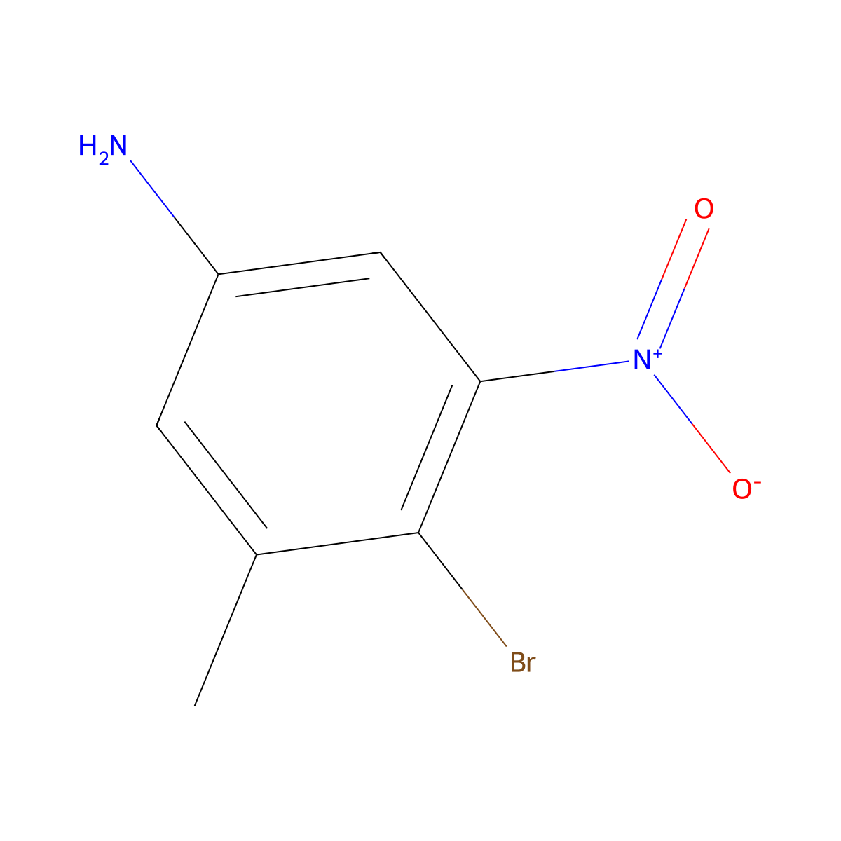 4-Bromo-3-methyl-5-nitroaniline molecular structure, CAS 631910-12-8