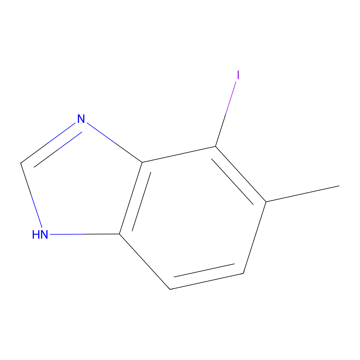 4-Iodo-5-methyl-1H-benzoimidazole molecular structure, CAS 631911-81-4
