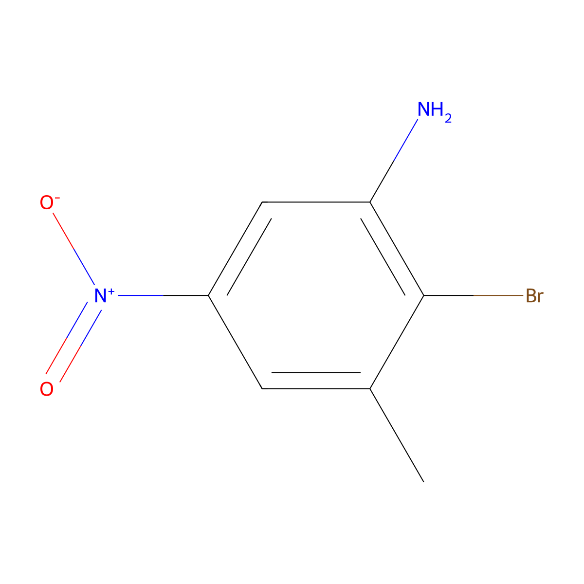 2-Bromo-3-methyl-5-nitroaniline molecular structure, CAS 631911-97-2