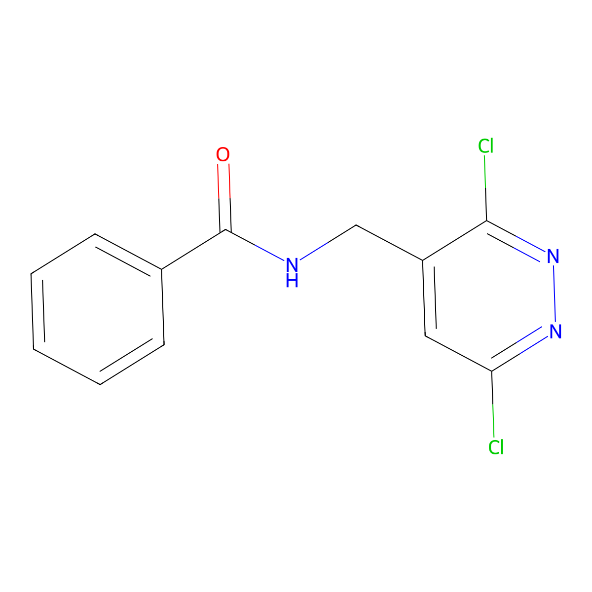 N-((3,6-Dichloropyridazin-4-yl)methyl)benzamide molecular structure, CAS 631914-68-6