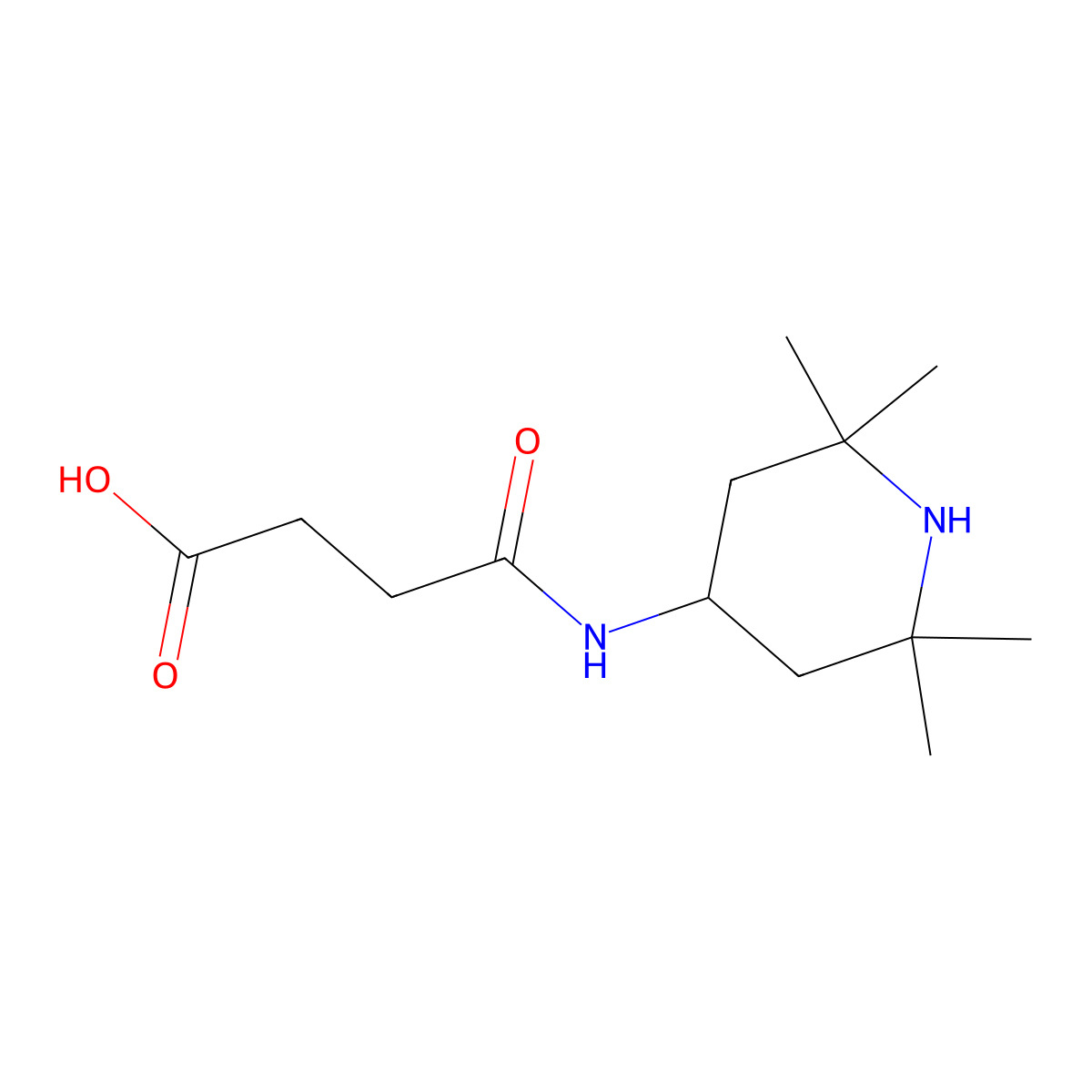 4-Oxo-4-[(2,2,6,6-tetramethylpiperidin-4-yl)amino]butanoic acid molecular structure, CAS 63192-78-9