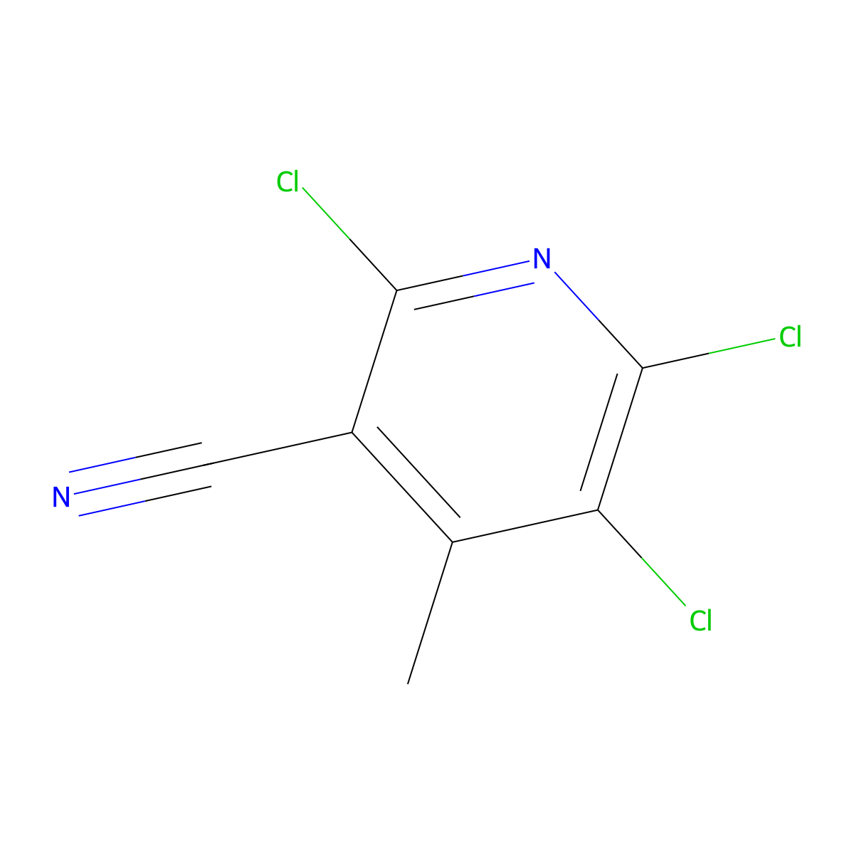 2,5,6-Trichloro-4-methylnicotinonitrile molecular structure, CAS 63195-39-1