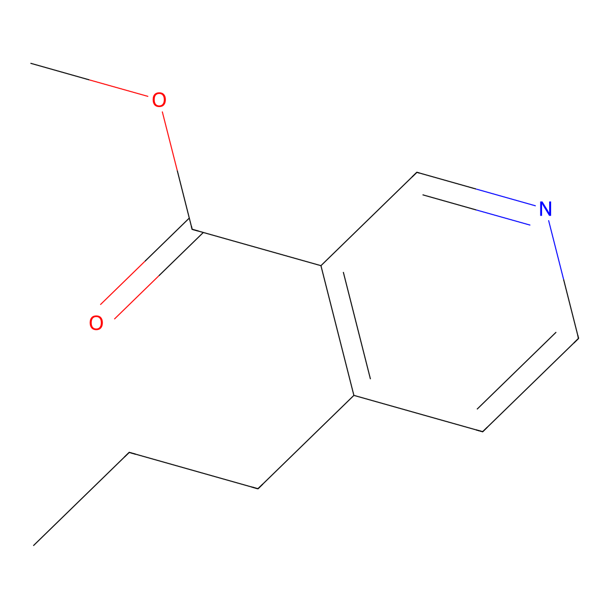 Methyl 4-propylnicotinate molecular structure, CAS 63195-41-5