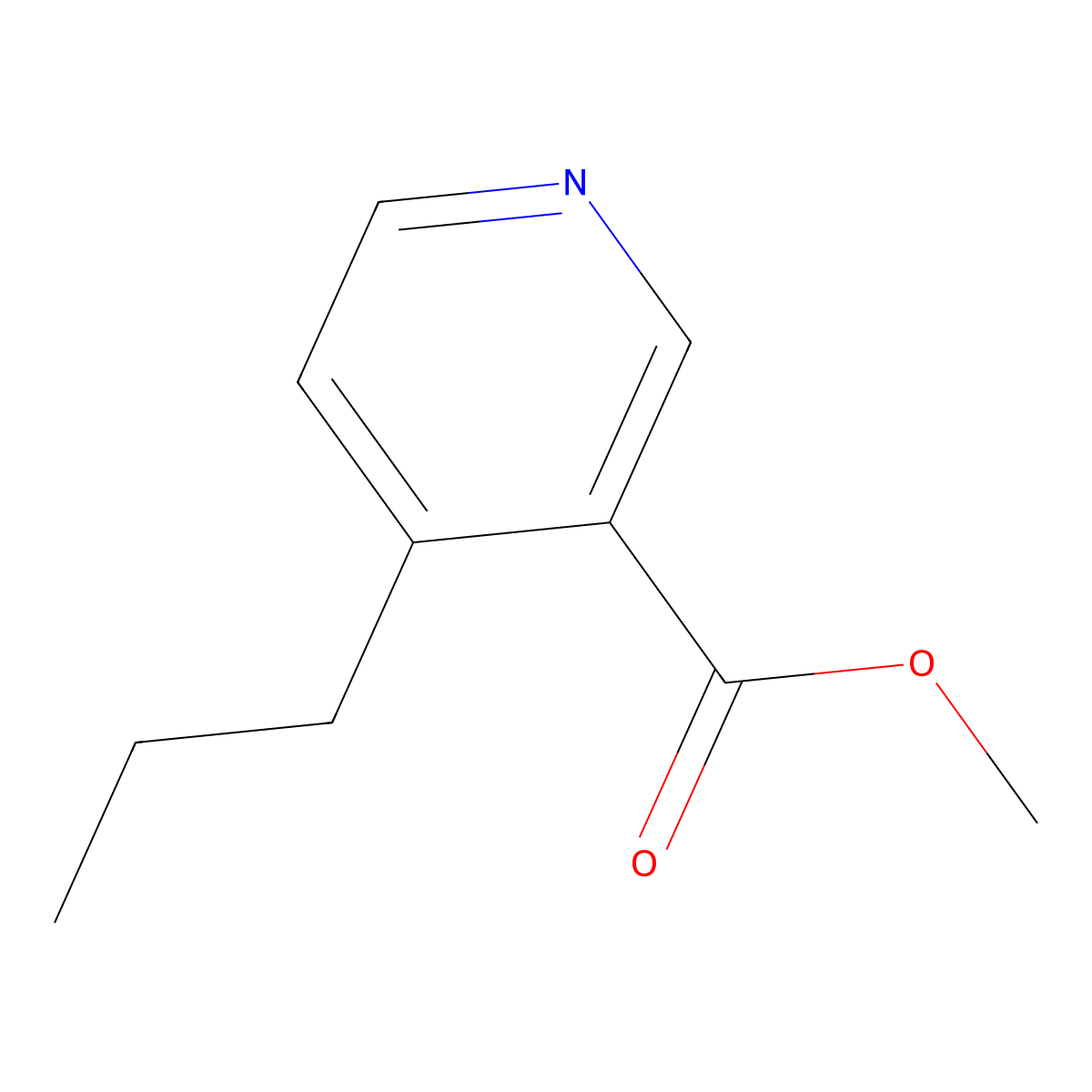 Methyl 4-propylnicotinate molecular structure, CAS 63195-41-5