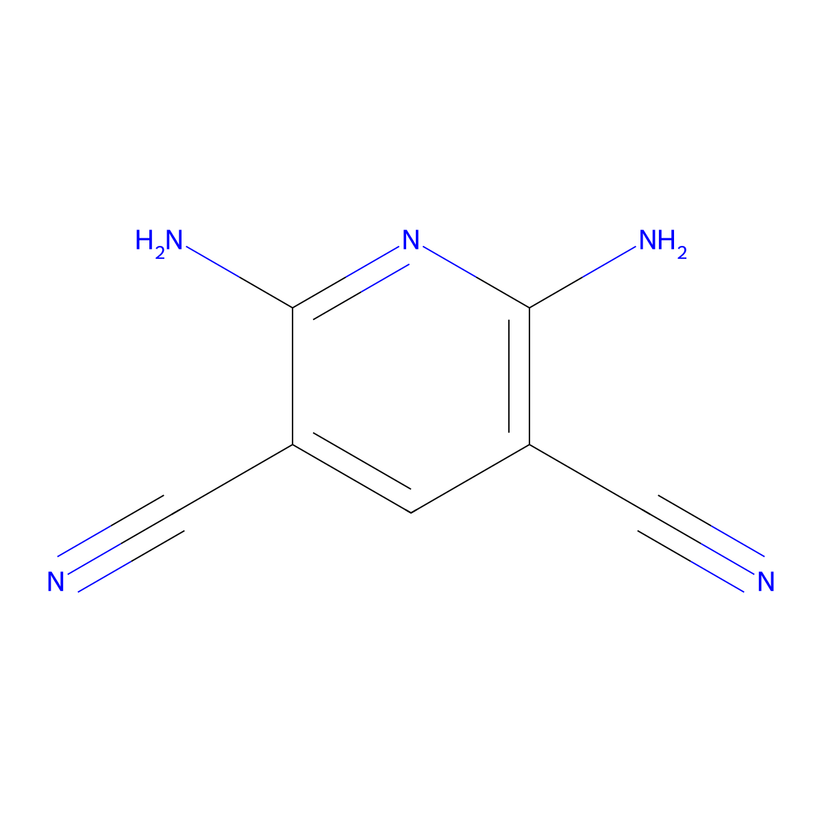 2,6-Diaminopyridine-3,5-dicarbonitrile molecular structure, CAS 63196-29-2