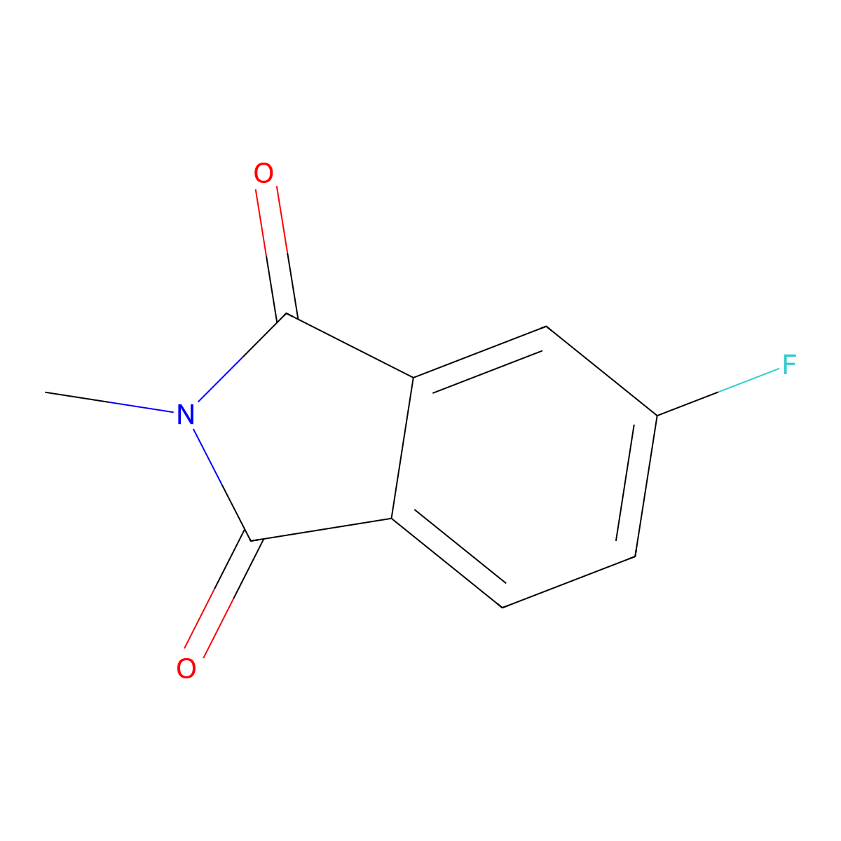1H-Isoindole-1,3(2H)-dione, 5-fluoro-2-methyl- molecular structure, CAS 63196-44-1