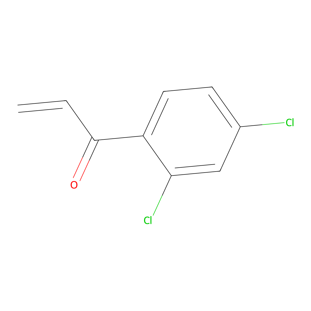 1-(2,4-Dichlorophenyl)prop-2-en-1-one molecular structure, CAS 63198-77-6