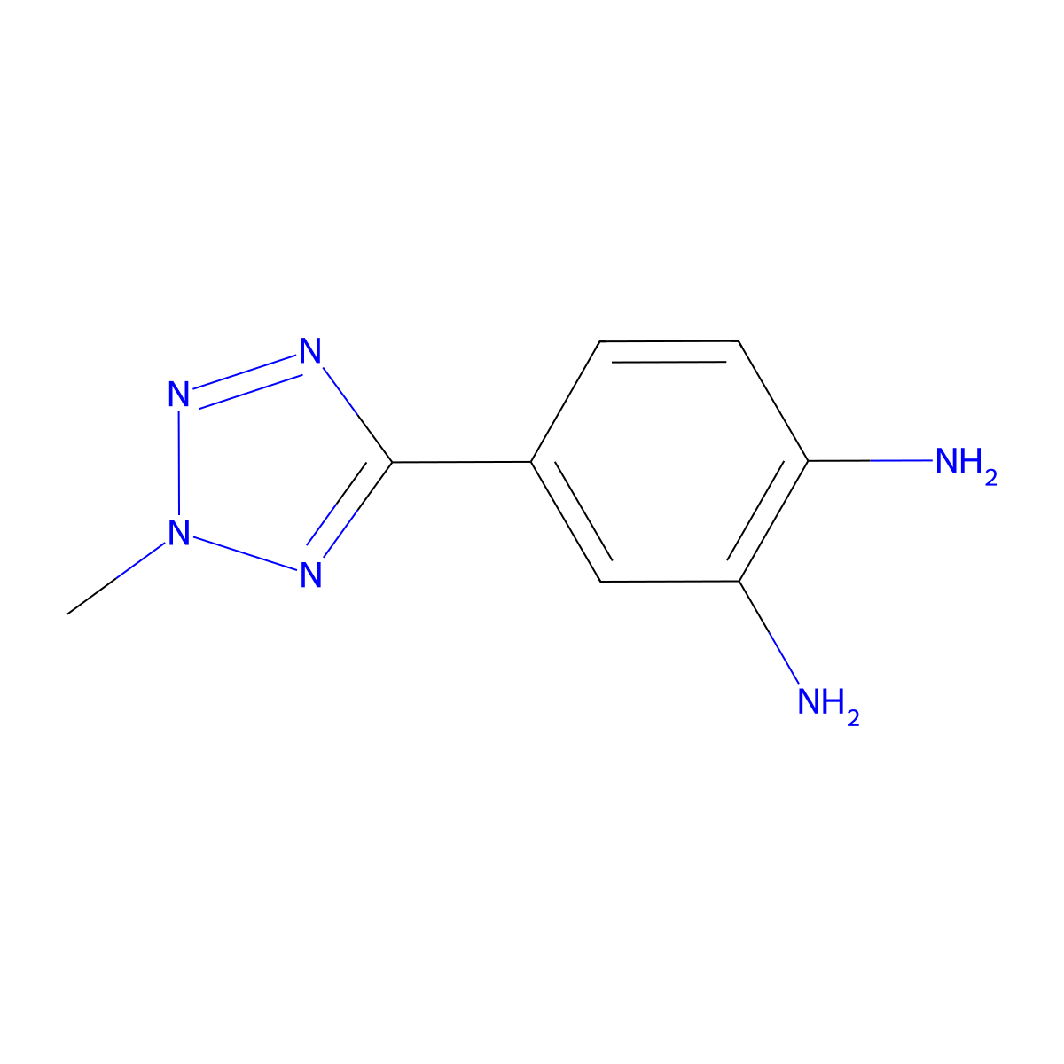 4-(2-Methyl-2H-tetrazol-5-yl)benzene-1,2-diamine molecular structure, CAS 63199-19-9