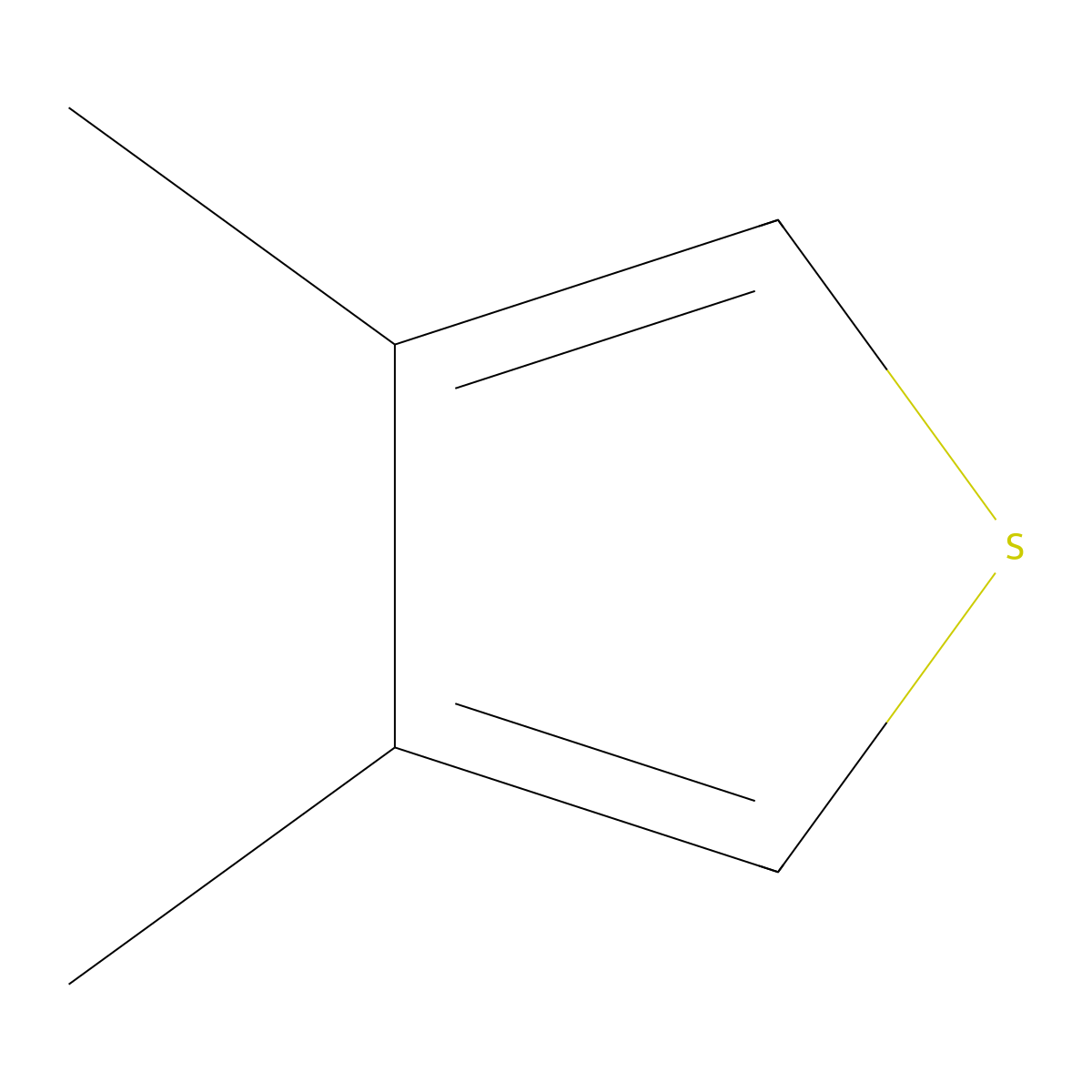 3,4-Dimethylthiophene molecular structure, CAS 632-15-5
