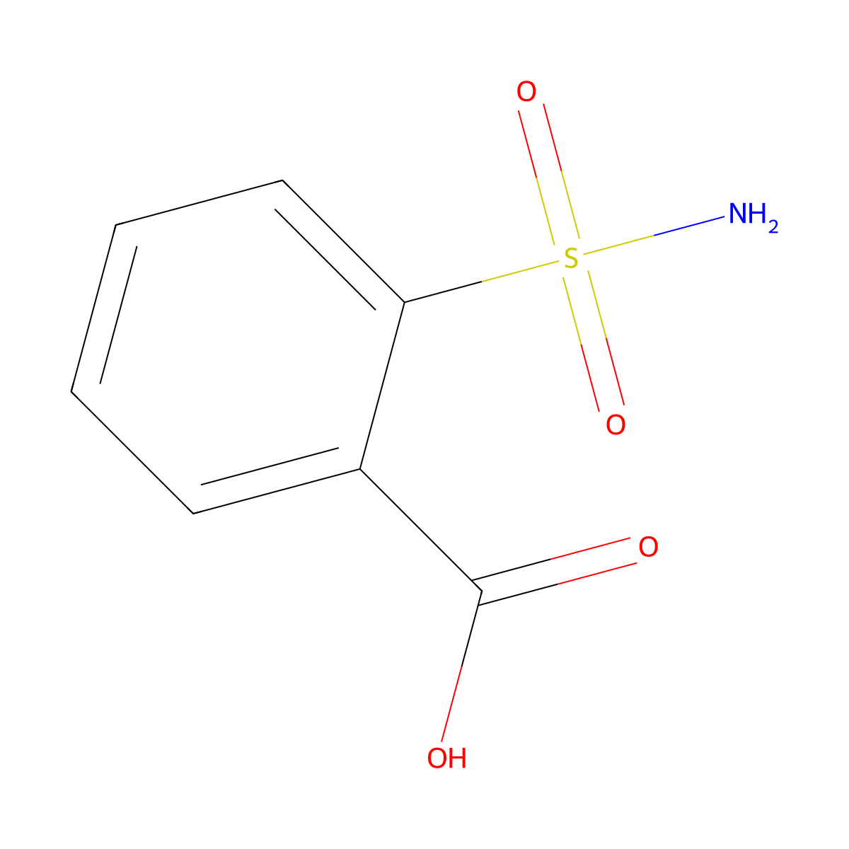 2-Sulfamoylbenzoic acid molecular structure, CAS 632-24-6