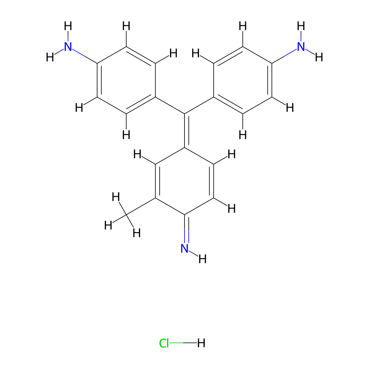 Basic violet 14 molecular structure, CAS 632-99-5